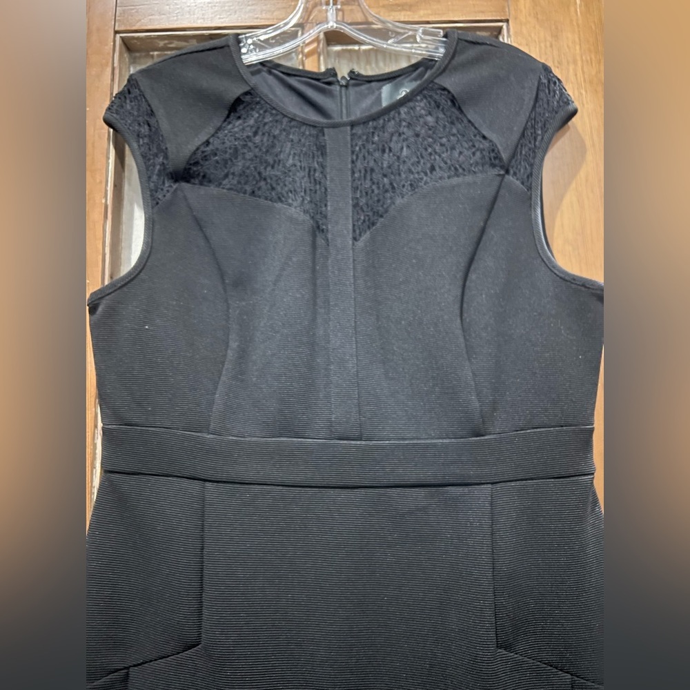 Adrianna Papell empire waist sheath dress with embroidered detail. Size 12. - Picture 2 of 7